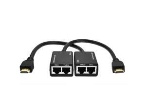 2018 Universal HDMI Over RJ45 CAT5e CAT6 LAN Ethernet Balun Extender Repeater 100ft 1080P Travel Power Charger Connector Black 2018 Universal HDMI Over RJ45 CAT5e CAT6 LAN Ethernet Balun Extender Repeater 100ft 1080P Travel Power Charger Connector Black