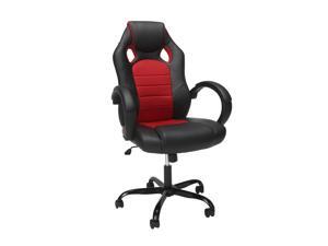 Essentials Collection High-Back Gaming Chair, Padded Loop Arms, in Red (ESS-3083HB-RED) Essentials Collection High-Back Gaming Chair, Padded Loop Arms, in Red (ESS-3083HB-RED)