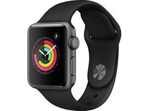 Apple Watch Series 3 38mm Smartwatch (GPS Only, Space Gray Aluminum Case, Black Sport Band) Apple Watch Series 3 38mm Smartwatch (GPS Only, Space Gray Aluminum Case, Black Sport Band)
