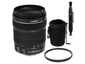 Canon EF-S 18-135mm f/3.5-5.6 IS STM Lens + 67mm UV Filter + Lens Pen Cleaner + Deluxe Lens Pouch Bulk Packaging Saver Bundle