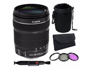 Canon EF-S 18-135mm f/3.5-5.6 IS STM Lens + 67mmFilter Kit + Lens Pen Cleaner + Deluxe Lens Pouch Bulk Packaging Saver Bundle