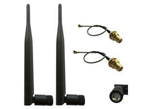 2x6dBi RP-SMA Dual Band 2.4GHz 5GHz + U.fl / IPEX Cable Antenna Mod Kit No Soldering for Mini Pci-e Wireless Routers & Mini PCI-e Cards Network Extension PCI WiFi WAN Repeater 2x6dBi RP-SMA Dual Band 2.4GHz 5GHz + U.fl / IPEX Cable Antenna Mod Kit No Soldering for Mini Pci-e Wireless Routers & Mini PCI-e Cards Network Extension PCI WiFi WAN Repeater
