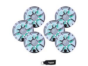 Wet Sounds - Three Pairs Of REVO 6-XSW-SS White XS / Stainless Overlay Grill 6.5 Inch Marine LED Coaxial Speakers Wet Sounds - Three Pairs Of REVO 6-XSW-SS White XS / Stainless Overlay Grill 6.5 Inch Marine LED Coaxial Speakers