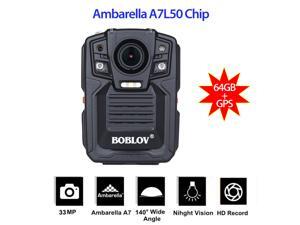 Boblov 64GB Ambarella A7 33MP GPS HD 1296P Police Body Camera IR Night Version Body Recorder Boblov 64GB Ambarella A7 33MP GPS HD 1296P Police Body Camera IR Night Version Body Recorder