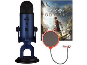 BLUE MICROPHONES Midnight Blue Yeti with Pop Filter and Assassin's Creed Odyssey Bundle BLUE MICROPHONES Midnight Blue Yeti with Pop Filter and Assassin's Creed Odyssey Bundle