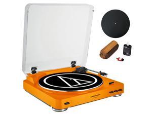 Audio-Technica Fully Automatic Stereo Turntable System Orange+Essentials Bundle Audio-Technica Fully Automatic Stereo Turntable System Orange+Essentials Bundle