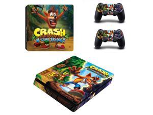 Crash Bandicoot N Sane Trilogy PS4 Slim Skin Sticker Decal For Sony PS4 PlayStation 4 Slim Console and 2 Controllers Stickers Crash Bandicoot N Sane Trilogy PS4 Slim Skin Sticker Decal For Sony PS4 PlayStation 4 Slim Console and 2 Controllers Stickers