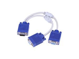 VGA Splitter Cable Dual 2 Monitor 15pin Two Ports Male To Female VGA Splitter Cable Dual 2 Monitor 15pin Two Ports Male To Female