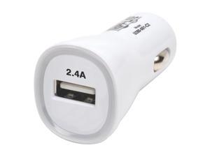 Tripp Lite U280-001-C2 White USB Tablet / Phone Car Charger, 5V / 2.4A Tripp Lite U280-001-C2 White USB Tablet / Phone Car Charger, 5V / 2.4A