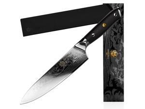 Kessaku Chef Knife - Damascus Dynasty Series - 67-Layer AUS-10V Japanese Steel - G10 Full Tang Handle, 8-Inch Kessaku Chef Knife - Damascus Dynasty Series - 67-Layer AUS-10V Japanese Steel - G10 Full Tang Handle, 8-Inch
