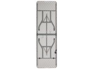 30''W x 96''L Bi-Fold Granite White Plastic Folding Table 30''W x 96''L Bi-Fold Granite White Plastic Folding Table