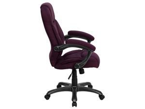 High Back Grape Microfiber Contemporary Executive Swivel Chair with Arms High Back Grape Microfiber Contemporary Executive Swivel Chair with Arms