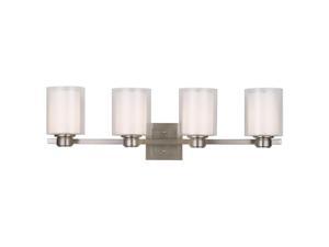 Design House 556167 Indoor 4-Light Vanity Fixture, Satin Nickel Design House 556167 Indoor 4-Light Vanity Fixture, Satin Nickel