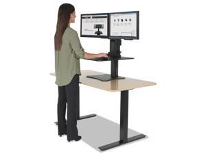 Victor DC350 High Rise Collection Dual Monitor Sit-Stand Desk Converter, 28 X 23 X 15.5, Blk Victor DC350 High Rise Collection Dual Monitor Sit-Stand Desk Converter, 28 X 23 X 15.5, Blk