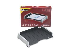 Office Suites Side Load Letter Tray, Plastic, Black/silver Office Suites Side Load Letter Tray, Plastic, Black/silver