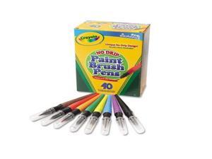 Crayola Llc Formerly Binney & Smith BIN546203 No Drip Paint Brush Pens 40Ct Crayola Llc Formerly Binney & Smith BIN546203 No Drip Paint Brush Pens 40Ct