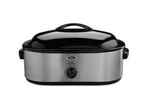 22-Pound Roaster Oven with Removable 3-Bin Buffet Server, 18-Quart, Stainless Steel 22-Pound Roaster Oven with Removable 3-Bin Buffet Server, 18-Quart, Stainless Steel