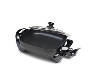 Elite Gourmet EG-1500 Maxi-Matic Electric Skillet with Glass Lid, 15" by 12", Black Elite Gourmet EG-1500 Maxi-Matic Electric Skillet with Glass Lid, 15" by 12", Black