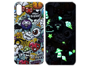 iPhone Xs iPhone X ESR Ultra Slim Glowing Luminous Graffiti Case Glow in the Dark iPhone Xs iPhone X ESR Ultra Slim Glowing Luminous Graffiti Case Glow in the Dark