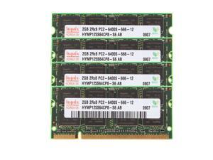 Hynix 8GB (4X 2GB) 2Rx8 PC2-6400 DIMM DDR2 800Mhz 1.8V 200pin Laptop Memory RAM Hynix 8GB (4X 2GB) 2Rx8 PC2-6400 DIMM DDR2 800Mhz 1.8V 200pin Laptop Memory RAM