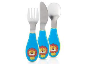 Nuby Easy to Clean Stainless Steel BPA Free Utensil with Easy Grip for Children 12 Months and Up, 3 Piece Nuby Easy to Clean Stainless Steel BPA Free Utensil with Easy Grip for Children 12 Months and Up, 3 Piece