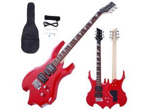 New Red Flame Type Beginner Practice Right-Handed Electric Guitar Set New Red Flame Type Beginner Practice Right-Handed Electric Guitar Set