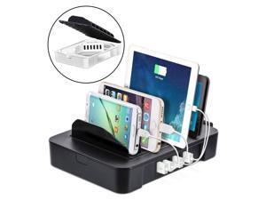 Okra USB Charging Station for Multiple Devices, 6 Port USB Wall Charger Charging Hub with Docking Station Organizer for Phone Tablet iPhone iPad (Black) Okra USB Charging Station for Multiple Devices, 6 Port USB Wall Charger Charging Hub with Docking Station Organizer for Phone Tablet iPhone iPad (Black)
