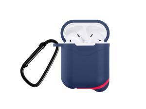 SinoZeal Protective Case Cover for Airpods, Snug Fit Shock Drop Proof Durable Silicone Skin Sleeve with Anti-Lost Carabiner Clip for Apple AirPods Charging Case, Headphone Accessories (Dark Blue) SinoZeal Protective Case Cover for Airpods, Snug Fit Shock Drop Proof Durable Silicone Skin Sleeve with Anti-Lost Carabiner Clip for Apple AirPods Charging Case, Headphone Accessories (Dark Blue)