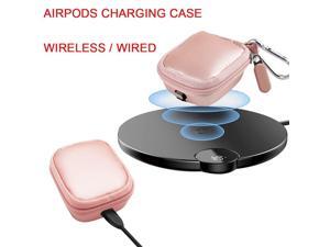 PAIYULE Charging Case Cover Compatible for New Apple AirPods/ 2 Wireless Bluetooth Headset, Pu Leather Earhooks Protect Carrying Case-Pink PAIYULE Charging Case Cover Compatible for New Apple AirPods/ 2 Wireless Bluetooth Headset, Pu Leather Earhooks Protect Carrying Case-Pink