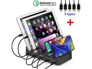 Marstree Foldable 5 Port USB Charging Station Cell Phone HUB Charger Station Dock Station Organizer Quick Charge Multi Phone Desktop Charging Station, 4USB + 1Type-C Marstree Foldable 5 Port USB Charging Station Cell Phone HUB Charger Station Dock Station Organizer Quick Charge Multi Phone Desktop Charging Station, 4USB + 1Type-C