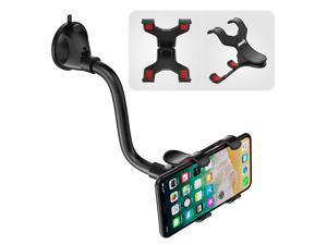 IPOW Upgraded No Glue Car Phone Mount Windshield with Strong Suction, Long Arm Cell Phone Holder for Car with X-Shaped Clamp Fits Thick/Irregular Phone Case IPOW Upgraded No Glue Car Phone Mount Windshield with Strong Suction, Long Arm Cell Phone Holder for Car with X-Shaped Clamp Fits Thick/Irregular Phone Case