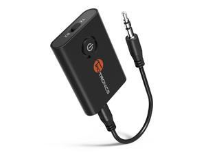 TaoTronics Bluetooth 5.0 Transmitter and Receiver, 2-in-1 Wireless 3.5mm Adapter (aptX Low Latency, 2 Devices Simultaneously, For TV/Home Sound System) TaoTronics Bluetooth 5.0 Transmitter and Receiver, 2-in-1 Wireless 3.5mm Adapter (aptX Low Latency, 2 Devices Simultaneously, For TV/Home Sound System)