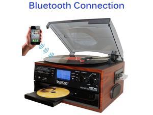Boytone BT-22M, Bluetooth Record Player Turntable, AM/FM Radio, Cassette, CD Player, 2 built in speaker, Ability to conv Boytone BT-22M, Bluetooth Record Player Turntable, AM/FM Radio, Cassette, CD Player, 2 built in speaker, Ability to conv