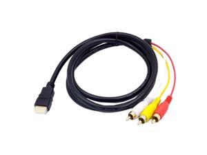 Connector Adapter 1.5m HDMI to RCA Cable HDMI Male to 3RCA AV Composite Male M/M Connector Adapter Cable Cord Transmitter Good Connector Adapter 1.5m HDMI to RCA Cable HDMI Male to 3RCA AV Composite Male M/M Connector Adapter Cable Cord Transmitter Good