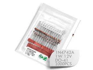 (Pack of 1000 Pieces) 1N4742A 1N4742 Power Zener Diode 1W 12V DO-41 (DO-204AL) Axial Diodes 1 Watt 12 Volt (Pack of 1000 Pieces) 1N4742A 1N4742 Power Zener Diode 1W 12V DO-41 (DO-204AL) Axial Diodes 1 Watt 12 Volt