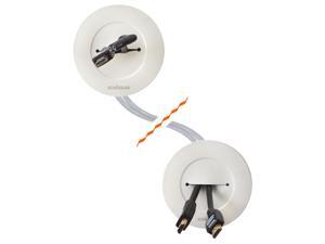 Echogear in-Wall Cable Management Kit - Cable Hider Conceals Low Voltage Cords - Incldues 2 Pass Through Grommets, Locking Brackets, and Hole Saw Drill Attachment Echogear in-Wall Cable Management Kit - Cable Hider Conceals Low Voltage Cords - Incldues 2 Pass Through Grommets, Locking Brackets, and Hole Saw Drill Attachment