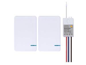 GREENCYCLE 2 PK Mini Size 1-way Wireless Light Switch and 1 PK Remote receiver Kit -Outdoor 1900 ft Indoors 229 ft - Remote Control Ceiling Lamp LED Bulb - IP54 Waterproof GREENCYCLE 2 PK Mini Size 1-way Wireless Light Switch and 1 PK Remote receiver Kit -Outdoor 1900 ft Indoors 229 ft - Remote Control Ceiling Lamp LED Bulb - IP54 Waterproof
