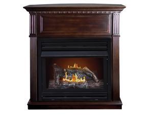 Kozy World GFD2670 Lincolnshire Vent Free Gas Fireplace, 27,500 BTUs, 1100 sq-ft, Dual Fuel (Propane (LP) or Natural Gas), Early American Kozy World GFD2670 Lincolnshire Vent Free Gas Fireplace, 27,500 BTUs, 1100 sq-ft, Dual Fuel (Propane (LP) or Natural Gas), Early American