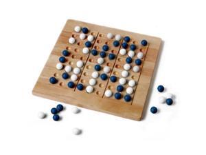 Tic-Tac-Ku Solid Wood Game (Blue/White) by Mad Cave Bird Games Tic-Tac-Ku Solid Wood Game (Blue/White) by Mad Cave Bird Games