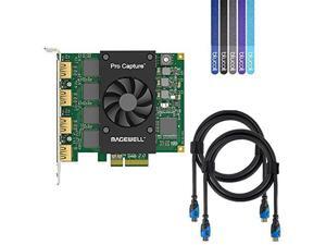 Magewell Pro Capture Quad HDMI 4 Channel Video Card - Windows, Linux, Mac Compatible Bundled with 2-Pack of Blucoil 10ft HDMI Cable and 5 Pack of Cable Ties Magewell Pro Capture Quad HDMI 4 Channel Video Card - Windows, Linux, Mac Compatible Bundled with 2-Pack of Blucoil 10ft HDMI Cable and 5 Pack of Cable Ties
