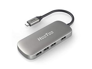 USB C Hub, HooToo Type C Adapter with 4 USB 3.0 Ports for MacBook Pro, Google Chromebook and More USB C Laptop- Gray USB C Hub, HooToo Type C Adapter with 4 USB 3.0 Ports for MacBook Pro, Google Chromebook and More USB C Laptop- Gray