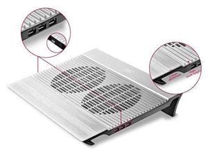 DEEPCOOL N8 Laptop Cooler, 2.5mm Pure Aluminum Panel with Dual 140mm Fans, Support 15.6"-17" Laptop, 4 USB Ports DEEPCOOL N8 Laptop Cooler, 2.5mm Pure Aluminum Panel with Dual 140mm Fans, Support 15.6"-17" Laptop, 4 USB Ports