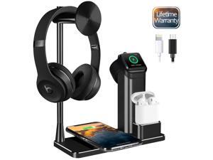 JingooBon 10W Fast Wireless Charger Stand Compatible with iPhone Xs Max/Xs/XR/X/8/8 Plus, Qi Charging Dock Charge Station with Headphones Holder Compatible with Apple Watch, AirPods, Earphones (Black) JingooBon 10W Fast Wireless Charger Stand Compatible with iPhone Xs Max/Xs/XR/X/8/8 Plus, Qi Charging Dock Charge Station with Headphones Holder Compatible with Apple Watch, AirPods, Earphones (Black)