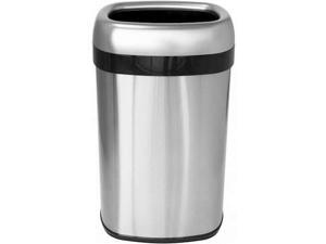 iTouchless - 16-Gal. Oval Trash Can - Stainless Steel/Silver iTouchless - 16-Gal. Oval Trash Can - Stainless Steel/Silver