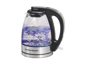 Hamilton Beach - 1L Electric Kettle - Black/Stainless Steel Hamilton Beach - 1L Electric Kettle - Black/Stainless Steel