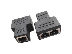 Plastic Copper Core RJ45 Cable Port Splitter 1 to 2 Adapter Connector CAT5 CAT6 LAN Extender Plug Adapter Connector Plastic Copper Core RJ45 Cable Port Splitter 1 to 2 Adapter Connector CAT5 CAT6 LAN Extender Plug Adapter Connector