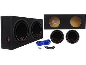 (2) Alpine SWR-T10 3600w Shallow Mount Car Subwoofers + Sub Enclosure Box (2) Alpine SWR-T10 3600w Shallow Mount Car Subwoofers + Sub Enclosure Box