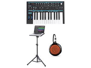 Novation BASS STATION II 25-Key MIDI USB Analog Keyboard+Laptop Stand+Speaker Novation BASS STATION II 25-Key MIDI USB Analog Keyboard+Laptop Stand+Speaker