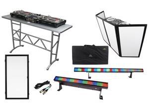 Odyssey ATT DJ Table + Scrim Werks SWF4846B Façade +Extra 24" Panel +LED Lights Odyssey ATT DJ Table + Scrim Werks SWF4846B Façade +Extra 24" Panel +LED Lights