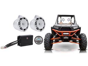 MB Quart GMR-2.5 Bluetooth Receiver+2) White Tower Horn Speakers+Amp RZR/ATV/UTV MB Quart GMR-2.5 Bluetooth Receiver+2) White Tower Horn Speakers+Amp RZR/ATV/UTV